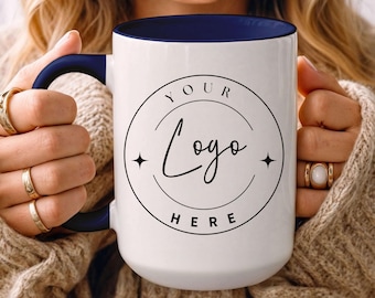 Custom Mug With Logo, Custom Logo Coffee Mug, Personalized Business Mug, Coffee Mug for Small Business, Custom Company Mug Custom Text Mug