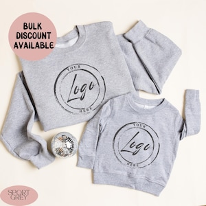 Custom Logo Youth Sweatshirt, Personalized Company Logo Sweatshirt,Sports Team Logo Shirt,Custom School Logo Shirt,Small Business Sweatshirt