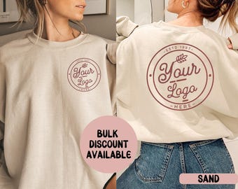 Custom Logo Sweatshirt, Personalized Company Logo Sweatshirt,Sports Team Logo Clothing,Custom Brand Shirt for Business,Business Logo Sweater