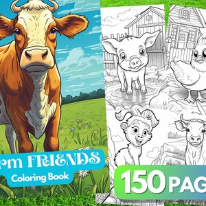 Farm Animals Coloring Book