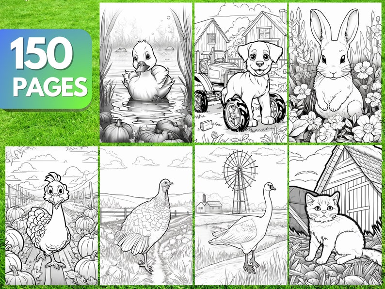 cute animals coloring book