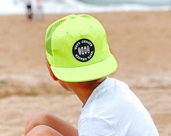Kids Toddler Ball Cap with Mesh Back, Summer Hat, Beach Hat, Wave Chaser Childs Hat Baby Hat