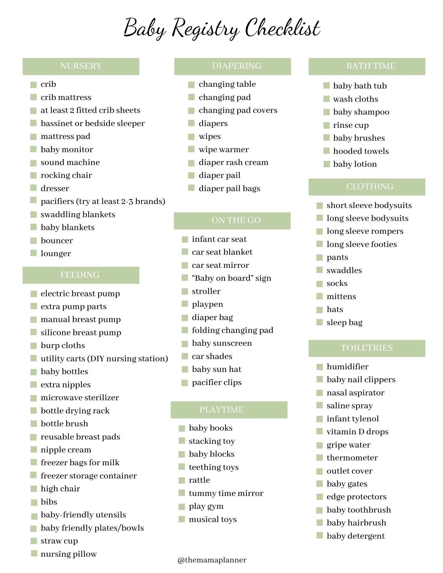 Baby Registry Checklist Baby Shower Gift Tracker Thank You Card how-to-make-the-best-amazon-baby-registry-easy-guide