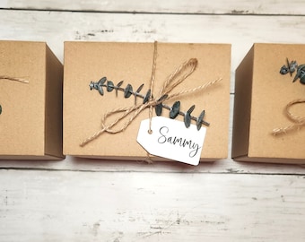 Personalized Proposal Box with Personalized Name Tag- Will You Be My....? Bridesmaid Box- Maid of Honor Box- Matron of Honor Box