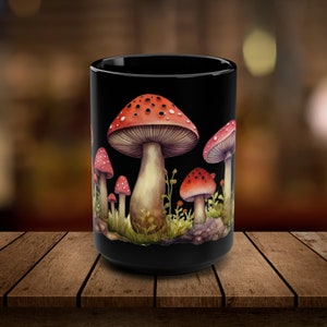 Mushroom Coffee Mug Gift for Her Travel Mug Tumbler Nature Lover Gift Mushroom Art Christmas Present