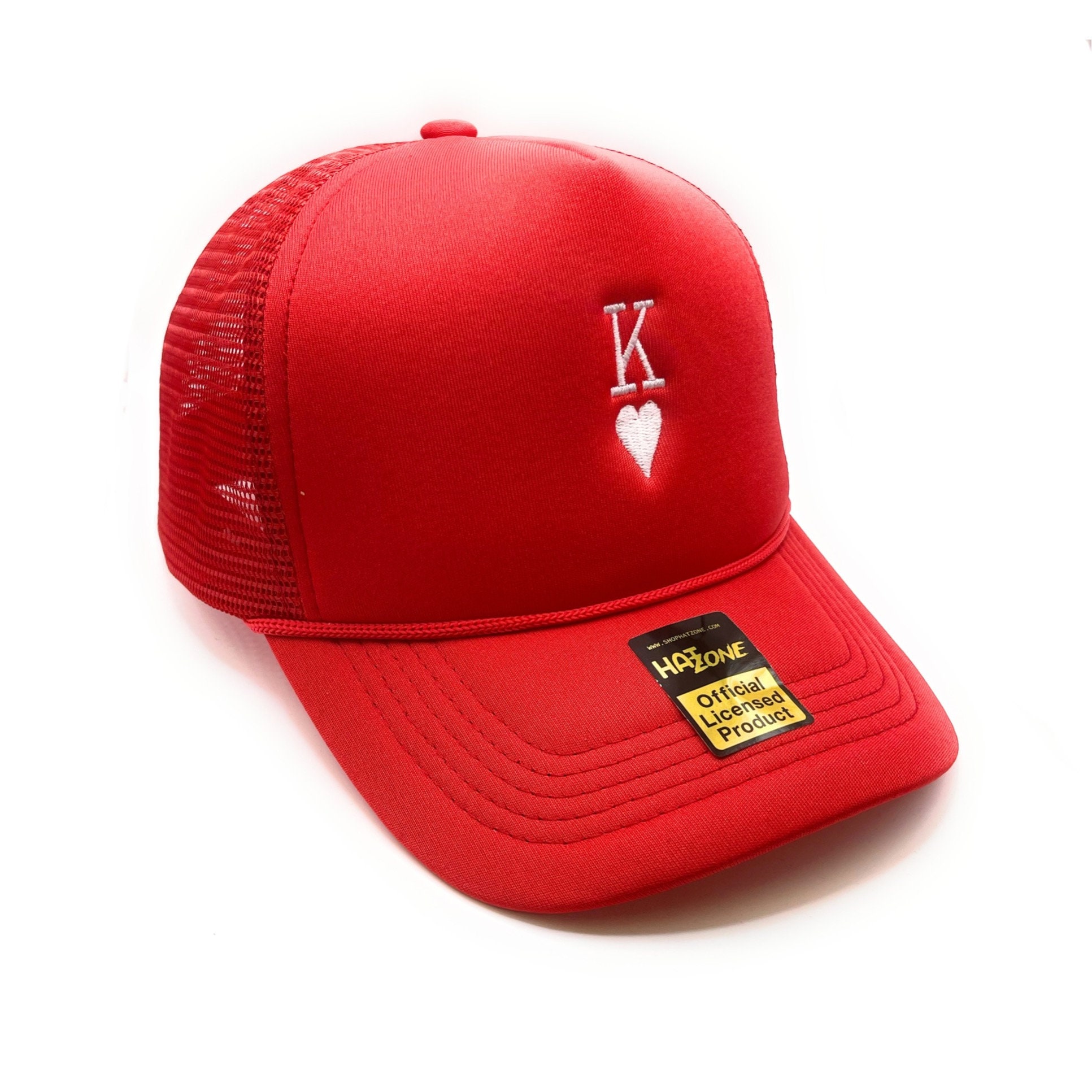 King of Hearts Mesh Trucker Snapback (red) - Etsy