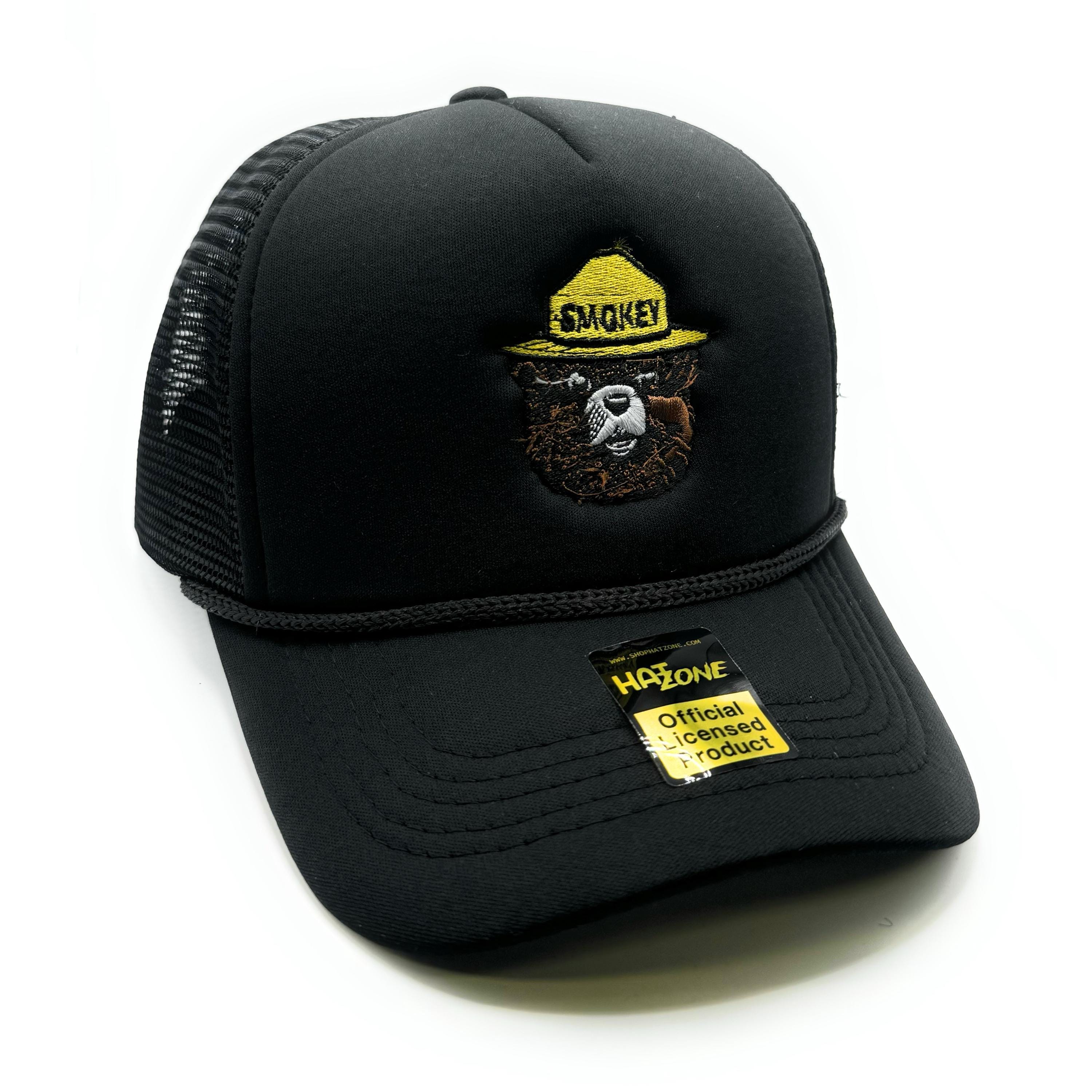 Smokey the Bear Mesh Trucker Hat Snapback (black) - Etsy display picture 1