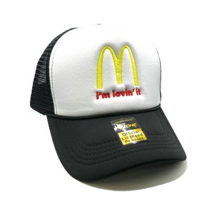 Im Lovin It Mesh Trucker Hat Snapback (White/Black)