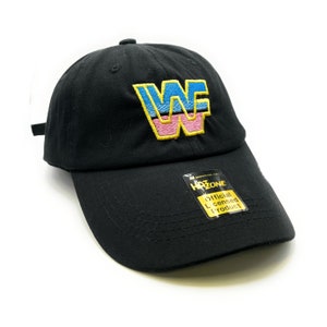 80s Wrestling Retro Dad Hat (Black)