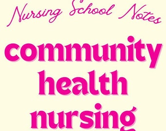 Escuela de enfermería: guía de estudio de salud comunitaria