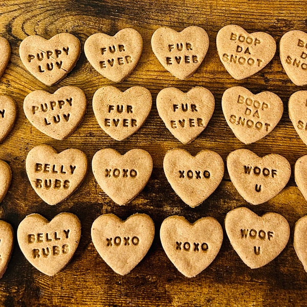 Conversation Hearts Cookie Dog Treats