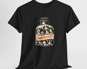 Serotonin Cats Unisex Heavy Cotton Tee