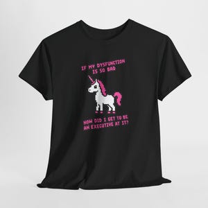 Dysfunctional Unicorn Executive 8-Bit Unisex Heavy Cotton Tee