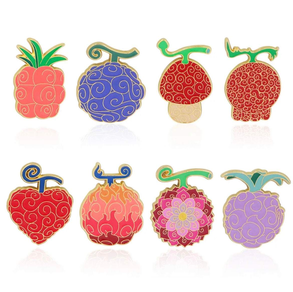 Anime Fruit Enamel Tie Pin Devil Fruit Badge Brooch Lapel 