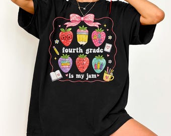 Back-to-School Fourth Grade Teacher Shirt, 4th Grade Teacher Team Tee, Paraprofessional Ed T-shirt Gift, Comfort Colors Early Education Para