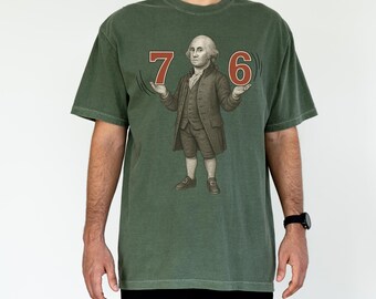 6-7 7-6 George Washington Shirt, Funny Fourth of July T-shirt, Independence Day 67 Meme Tee, America 250 Anniversary Top