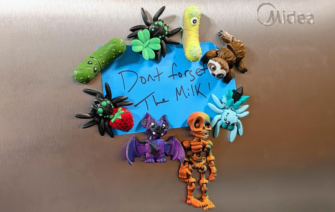 3D Printed Magnetic Mini Creatures: Fun Fridge Magnets - Etsy