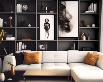 Luxury, Modern Livingroom with Bookcase for Zoom/MS Teams/Skype/Google Meet Virtual Background