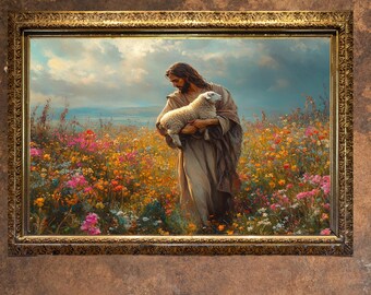Samsung Frame TV Art Jesus the Shepherd Art, Jesus TV Art, Jesus Digital Download, Religious TV Art, Jesus Frame Art