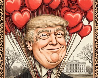 6 Valentines Printable  Trump Funny Valentine Bundle, Trump PNG, 6 Valentine Clipart, Valentine PNG, Valentine Printable, Valentines Day PNG