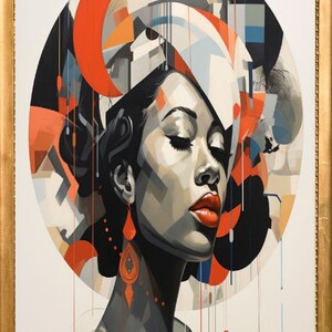 Black woman printable wall art, Digital Download, Black art print, Black woman art print