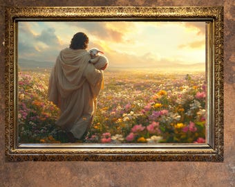 Frame TV Jesus the Shepherd, Jesus TV Art, Jesus Digital Download, Digital Art, Christianity TV Art