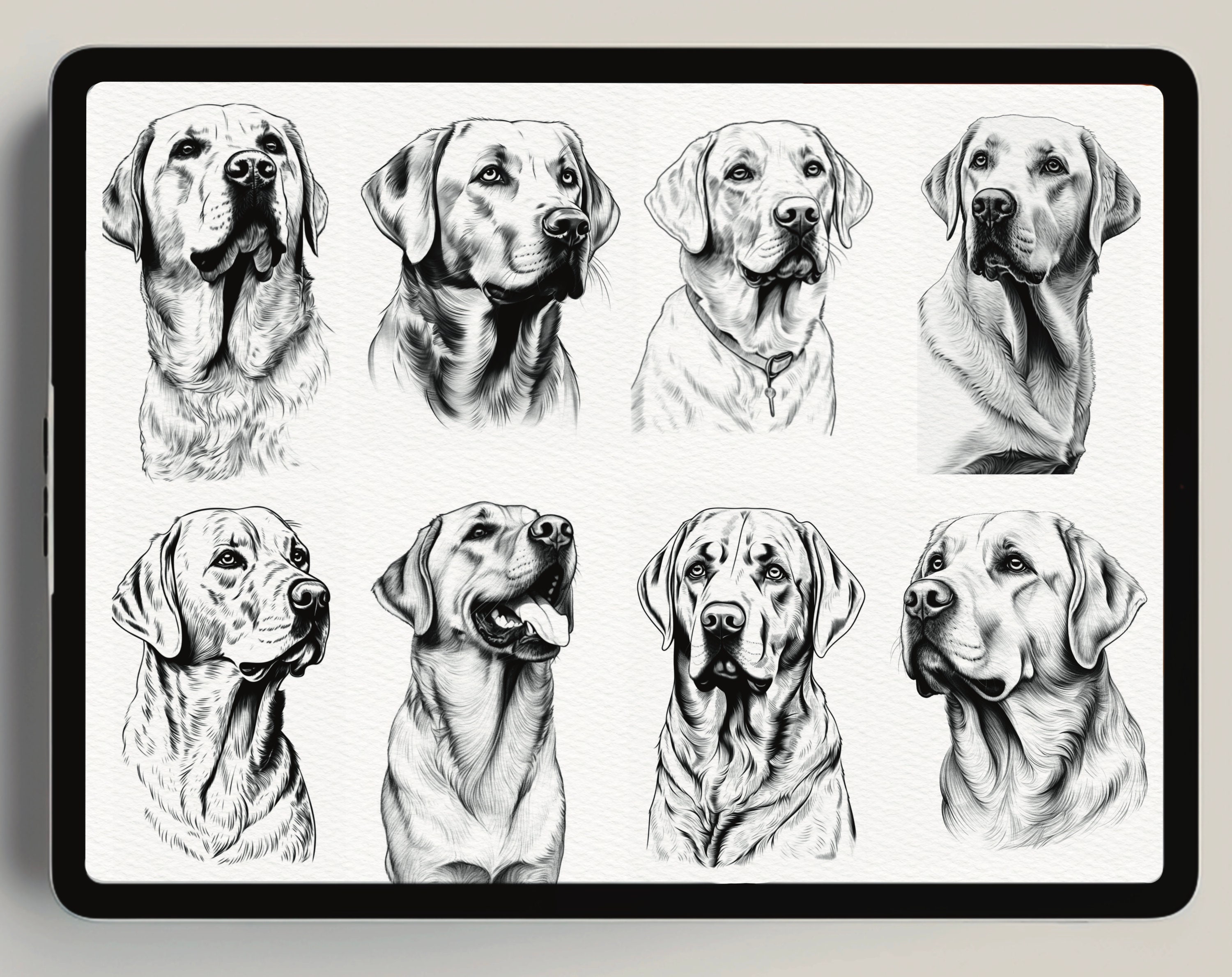 Procreate Lab Dog Labrador Procreate Stamps | 111 Dog Breed Brushset (digital Download ...
