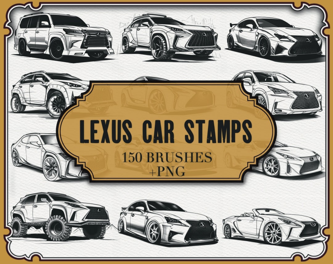 Lexus Car Stamps for Procreatepng Filesdigital Lexus Car