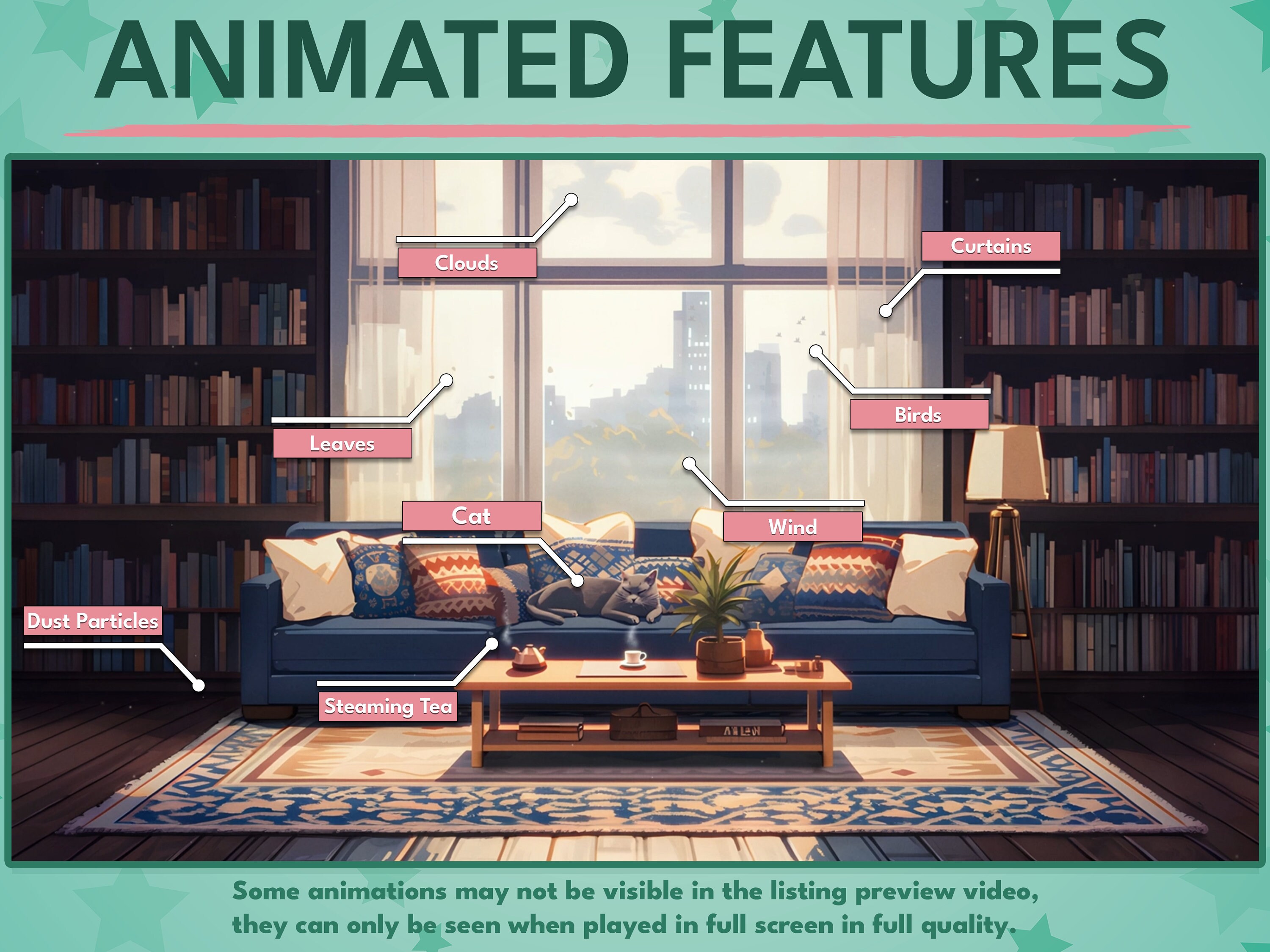 Cozy Anime Room Vtuber Background for Twitch | Animated Stream ...