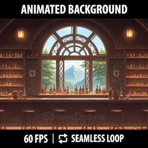 Rustik Vtuber-bakgrund med gammal krogbar under sommaren | Mysig streambakgrund för Twitch | Vtuber-tillgång | Anime-skrivbordsunderlägg