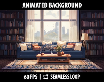 Cozy Anime Room Vtuber Background for Twitch | Animated Stream Wallpaper