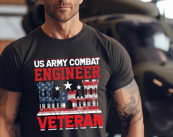 Army, Army Combat Engineer, One Nation Under God, American Flag, USA Flag Men T Shirt, Patriotic American Tee