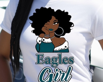 Eagles Girl Football T-Shirt, Eagles football Fan, Cute T-Shirt, Eagles T-shirt, Fan gear, Football, Philadelphia
