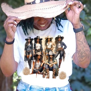 Black Cowgirls Unisex Adult Shirt, Brown Cowgirls Unisex Tee, Women's Rodeo Shirt, Western Tees, Black Rodeo Shirts, Black Rodeo History