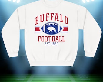 Buffalo Football Sweatshirt, Buffalo Fan Gift, Buffalo Football, Buffalo Bill Sweatshirt, Vintage Football Hoodie,Unisex Crewneck Sweatshirt