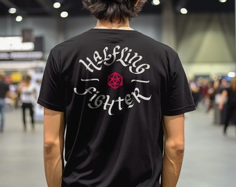 Halfling Fighter T-Shirt: DnD Dungeons Dragons Unisex Tee
