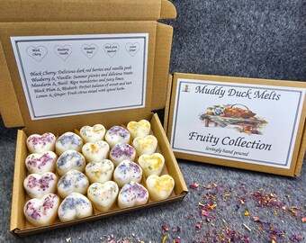 Fruity Collection of 20 heart wax melts gift box