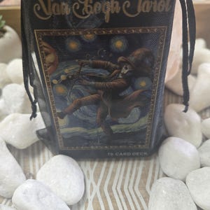 Baralho de Tarô Completo com 78 Cartas Oracle, Clássico, Narrativa Mística, Van Gogh, Noite Estrelada, Estética com Arcanos Maiores