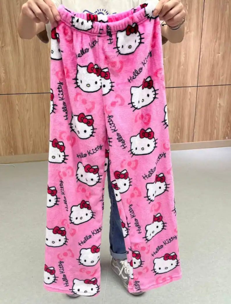 Hello Kitty Pajama Pants - Etsy