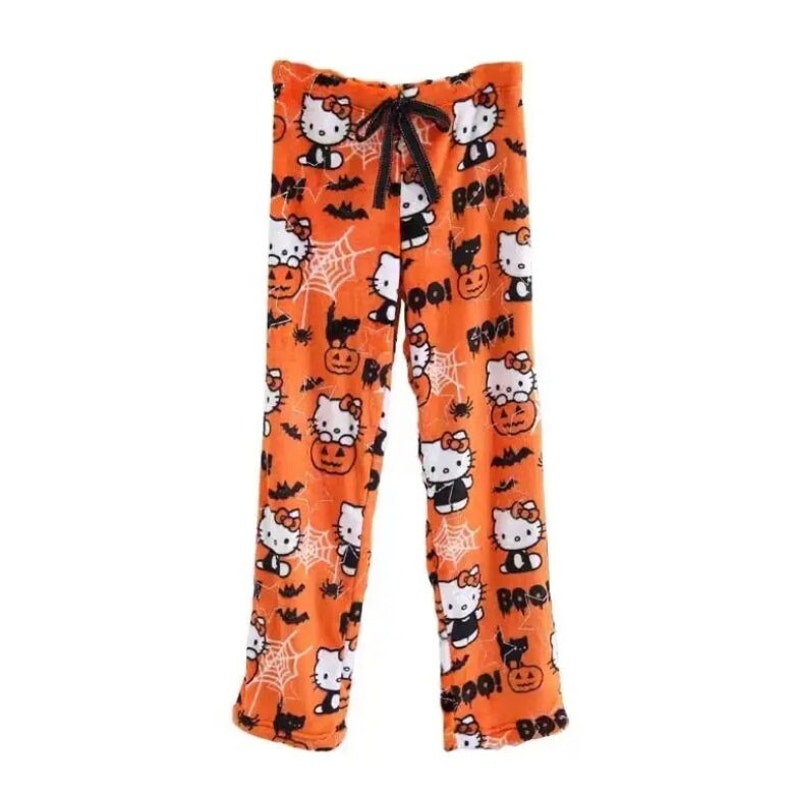 Hello Kitty Pajama Pants Halloween Etsy