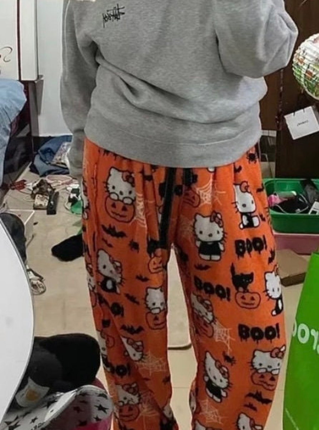 Hello Kitty Pajama Pants Halloween Etsy
