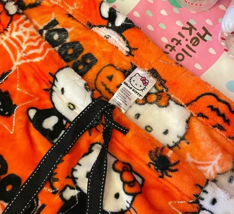 Hello Kitty Pajama Pants Halloween Etsy