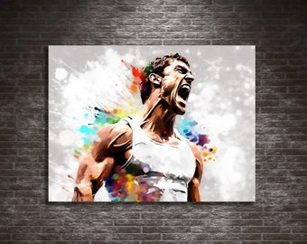 Large Printable Wall Art, Michael Phelps, Digital Print, Swimming Wall Art, Abstract, Urban Art, Sports Gift, Man Cave, Boys Room, Game Room