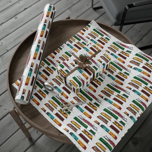 Unique Train Lovers Design Wrapping Paper Birthday Special Occasion Christmas Gift Giving Adult Child Train Enthusiast