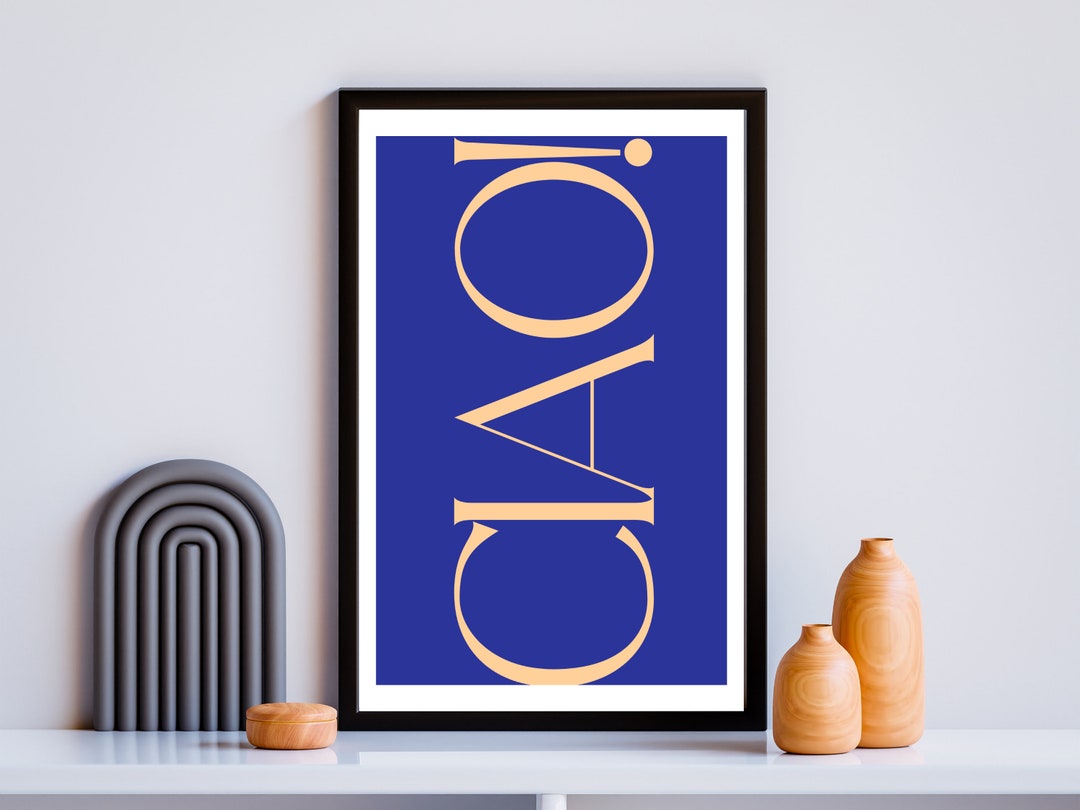 Digital Download Retro Italian Wall Art 'ciao' Etsy