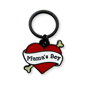 Custom Dog Tag Personalized Pet ID Laser Engraved Name Tag Mama’s Boy Adorable Dog Gift