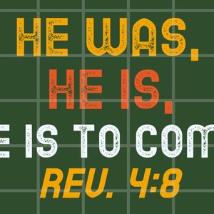 Retro Christian Revelation 4:8 PNG (Digital Download)