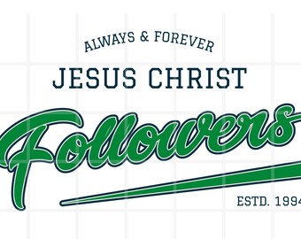 Seguidores de Jesucristo PNG: Diseño cristiano de sublimación (descarga digital)