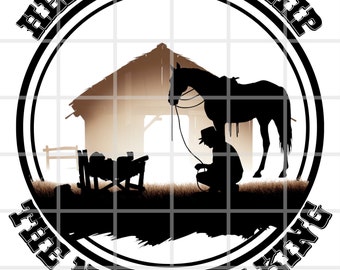 Natividad Vaquera PNG: Navidad Cristiana, Jesús Occidental Sublimado (Descarga Digital)
