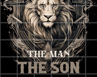 Lion Christian PNG: Jesus, Man, Son, Saviour (Digital Design)